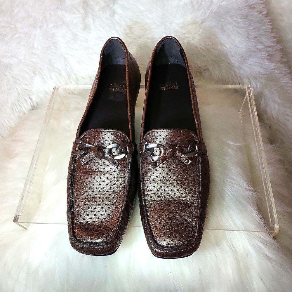 NWOT STUART WEITZMAN LINCOLN SABLE OLD NAPPA SZ.11 NARROW ,PEWTER SILVER